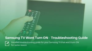samsung tv wont turn on troubleshoot