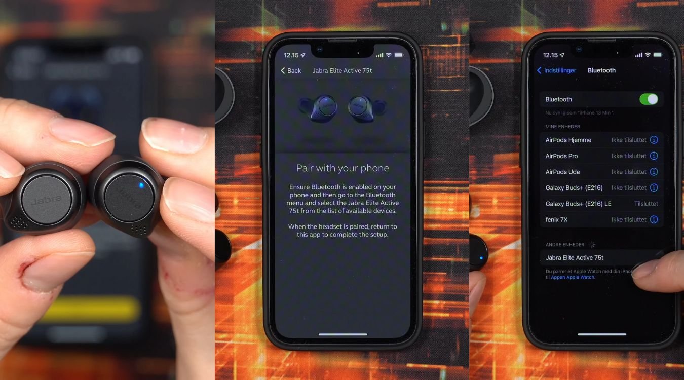 How to connect jabra 2025 elite 75t to iphone